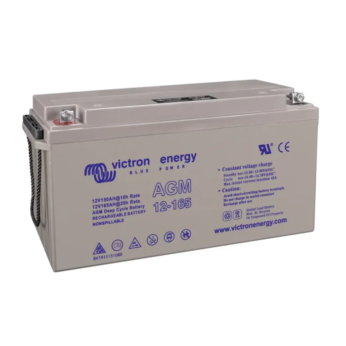 Victron AGM Deep Cycle 12V 165Ah akü (sağ)