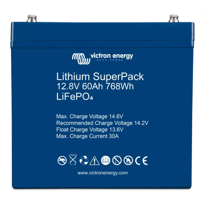 Lityum SuperPack Akü 12.8V 60Ah 768Wh (ön)